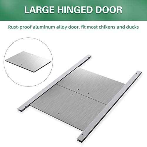 Lovinouse Upgraded Automatic Chicken Door Coop Opener Kit, with Timer Controller, Safety Sensor, 12V DC Actuator Motor