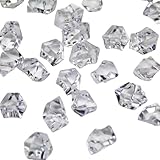 Clear Acrylic Ice Rock Crystals Treasure Gems for Table Scatters, Vase Fillers, Wedding, Banquet, Party, Event, Birthday Decoration (Clear, 385)