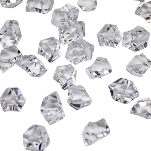 Clear Acrylic Ice Rock Crystals Treasure Gems For Table Scatters, Vase Fillers, Wedding, Banquet, Party, Event, Birthday Decoration (Clear, 385)