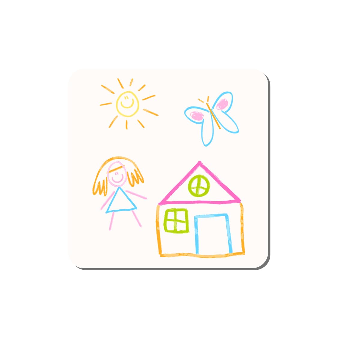 Custom Kids Artwork drink coaster | gift with children's art drawing | birthday or christmas gift | perfect gift option | personalised