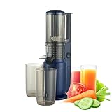 Slow Juicer Entsafter Klein 200W, Kaltpresse mit 80mm Einfüllschacht – Slow Juicer Gemüse und Obst für Hohe Saftausbeute, BPA-frei & Leicht zu Reinigen – Saftmaschine für Ganze Früchte