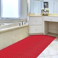 Badematte Weichschaummatte Badvorleger Badläufer rutschfest Weichschaum Duschvorleger Feuerrot 65x120cm – Ansicht 7