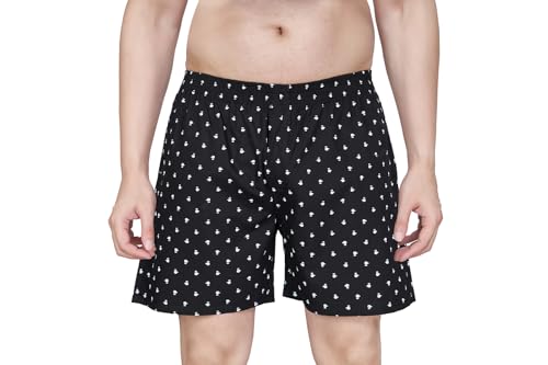 Image of Nermosa Men's Cotton Printed Soft Regular Boxer Shorts | Pack of 2