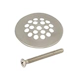 DANCO Rust-Resistant Shower Drain Strainer, Brushed Nickel, 2-15/15-Inch, 1-Set (89269)