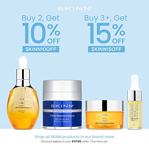 Skinn Luminous Blush Lip Oil - Support Collagen Production, Smooth Lines & Soothe Dry Cracked Lips - Hydrating Clear Lip Oils - Improve Skin's Elasticity, Texture & Glow - Vitamin C & Manuka Honey #TOP5