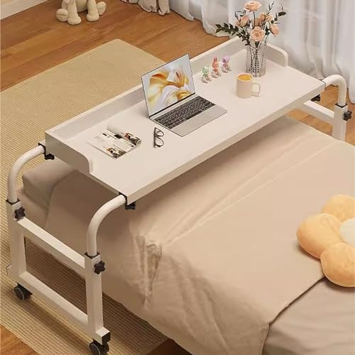 Table médicale à roulettes stable et robuste en acier blanc