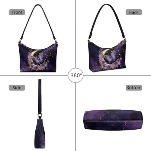 Image of Handbag for Women Leather Underam Shoulder Bag with Zipper Fashion Work Purse Waterproof Travel Wallet