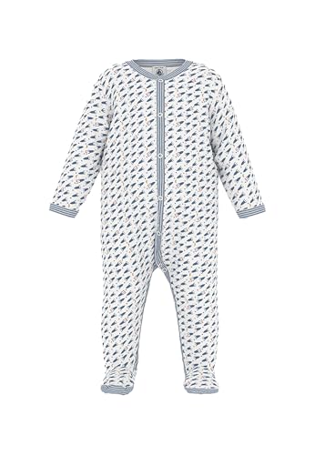 Petit Bateau A0B1V Langärmliger Schlafanzug Unisex Baby Marshmallow/Multico 24 Monate
