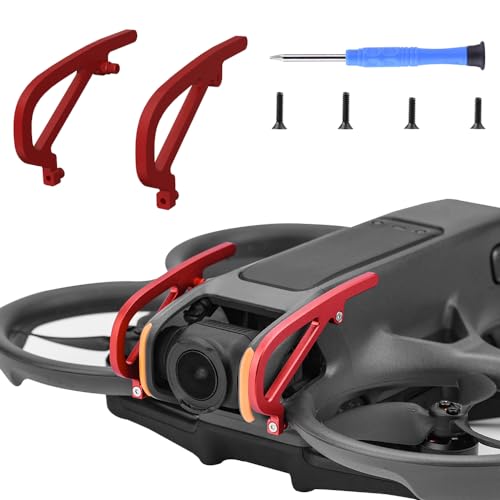 Hesupy Avata 2 Gimbal Bumper Guard Lens Safety PTZ Protect Bar, Aluminum Alloy Anti-Collision Camera Protector for DJI Avata 2 FPV Drone Accessories (Red)