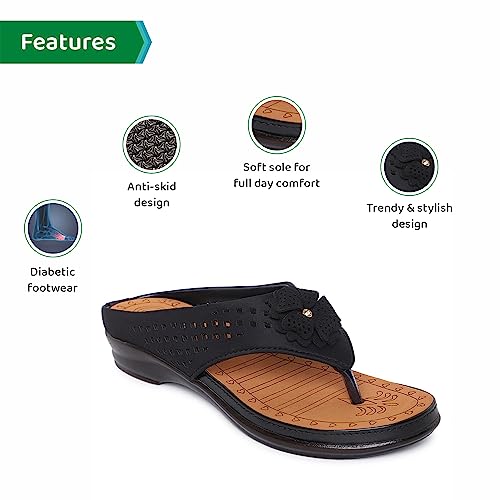 Image of ORTHO JOY Fancy doctor slippers | Soft chappal for women | Comfortable Footwear for women