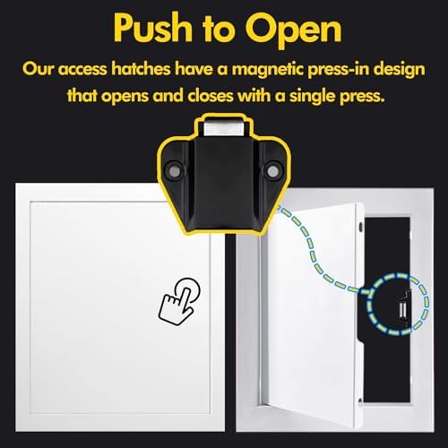 Premium Aluminum Access Panel for Drywall - Multiple Sizes (10x10, 10x12, 10x24, 12x12, 12x24, 14x24) - Durable Press Wall Hatch & Plumbing Access Door (White, 14x21)