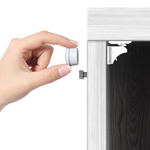 KEWUF 4 Serrature + 1 Chiavi, blocca cassetti per bambini, chiudi cassetti bambini, Chiusura Magnetica per Cassetti & Ante, Blocco di Sicurezza Magnetico per Bambini, Chiusura Autoadesiva per Mobili