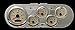 Dolphin Gauges 1963 1964 1965 Chevy ll Nova Car 5 GPS Gauge Dash Cluster Panel Set Tan