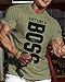 Lift Like a Boss Workout Gym Motivational T-Shirt for Men Funny Tee (LG, Lift Like a Boss Military Green)
