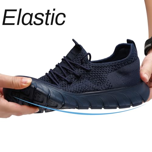 Image of Men Running Tennis Shoes Gym Fashion Sneakers Walking Workout Shoes Athletic Slip on Breathable Mesh Comfortable Lightweight Casual Sport Shoe