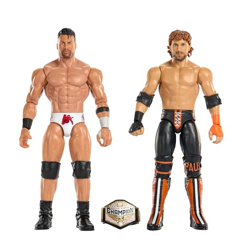 Mattel WWE Main Event Showdown Series24 LA Knight y Logan Paul, Conjunto de 2 Figuras de acción coleccionables de 15,24cm, JHJ55