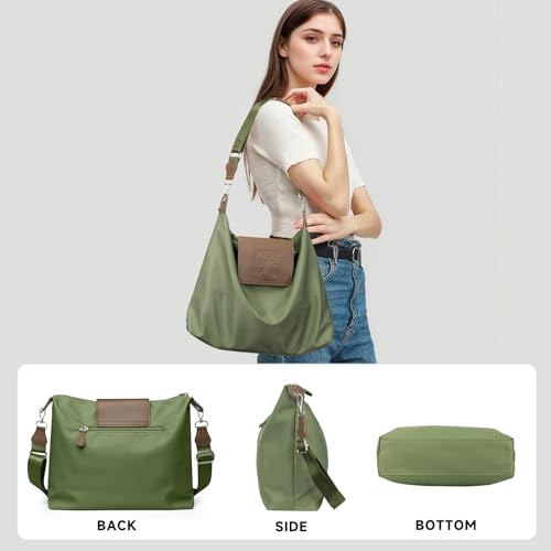 Image of JANKS Large Crossbody Bag for Women Fabric Nylon Casual Commuter Trendy Fashion Hobo Shoulder Ladies Travel Handbag