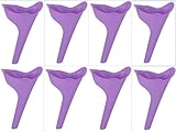 8 PCS Portable Reusable Women's Outdoor Standing Pee Silicone Funnel, for Outdoor, Activities Camping Trips, Hiking Gear, Traffic Jams and Queues
