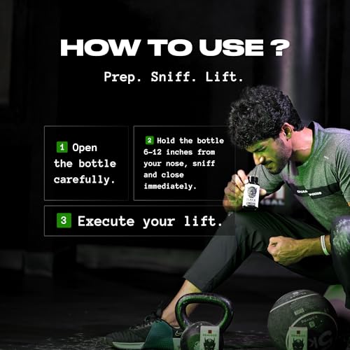 Black Ammonia Smelling Salt for Powerlifting & Strength Athletes | Crystal Formula for Heavy Lifts | 4 Month Potency