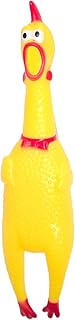 Screeching Rubber Chicken - 1 Pack (12") Prank Novelty Toy, Decompressive/Vent Toy, Silly Party Favor for Kids, Adults, Dogs, Family Games, Noisemaker (Screeching Chicken, 1, Pack)