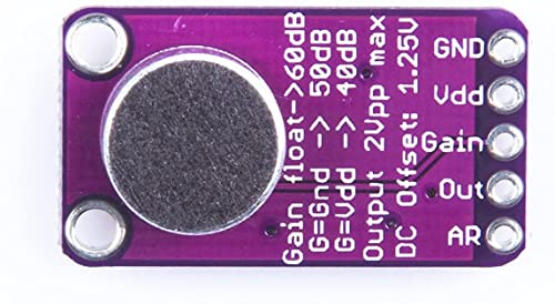 Fasizi MAX9814 Elektret-Mikrofon-Verstärkermodul für Arduino, 2 Stück