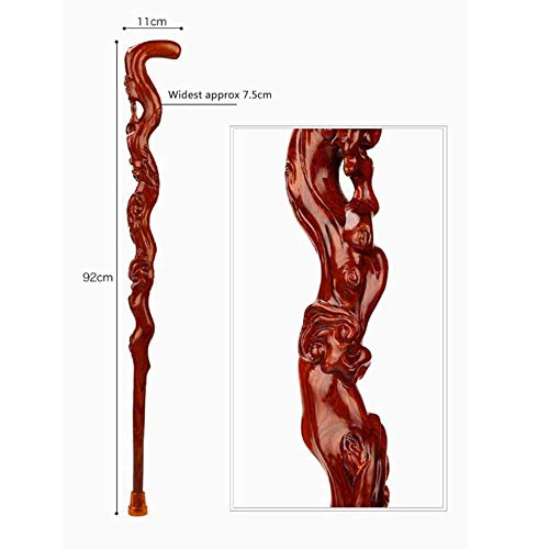 Bastón de madera con asas ergonómicas y cómodas para evitar dolores de mano 3