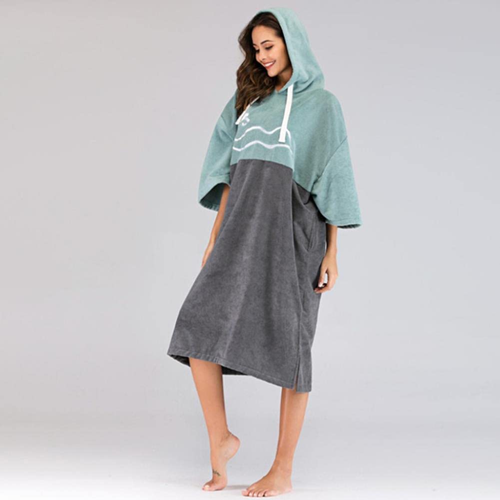 Accappatoio Unisex Terry Poncho Accappatoio Asciugamano Asciugamano Asciugamano Mano Asciugamano Beach Wetsuit Bath Robe Poncho Cappa Asciugamani per Immersioni in Kayak
