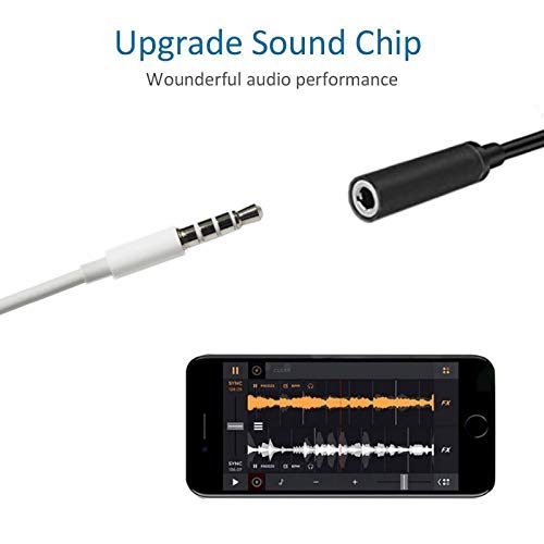 Headphone Adapter Jack 2 in 1 Adapter for iPhone Xs/Xs Max/XR/ 8/8 Plus/X (11) / 7/7 Plus Adapter Listen to Music Adapter Audio and Charge 3.5mm Splitter Converter Compatible with Adaptor Charger