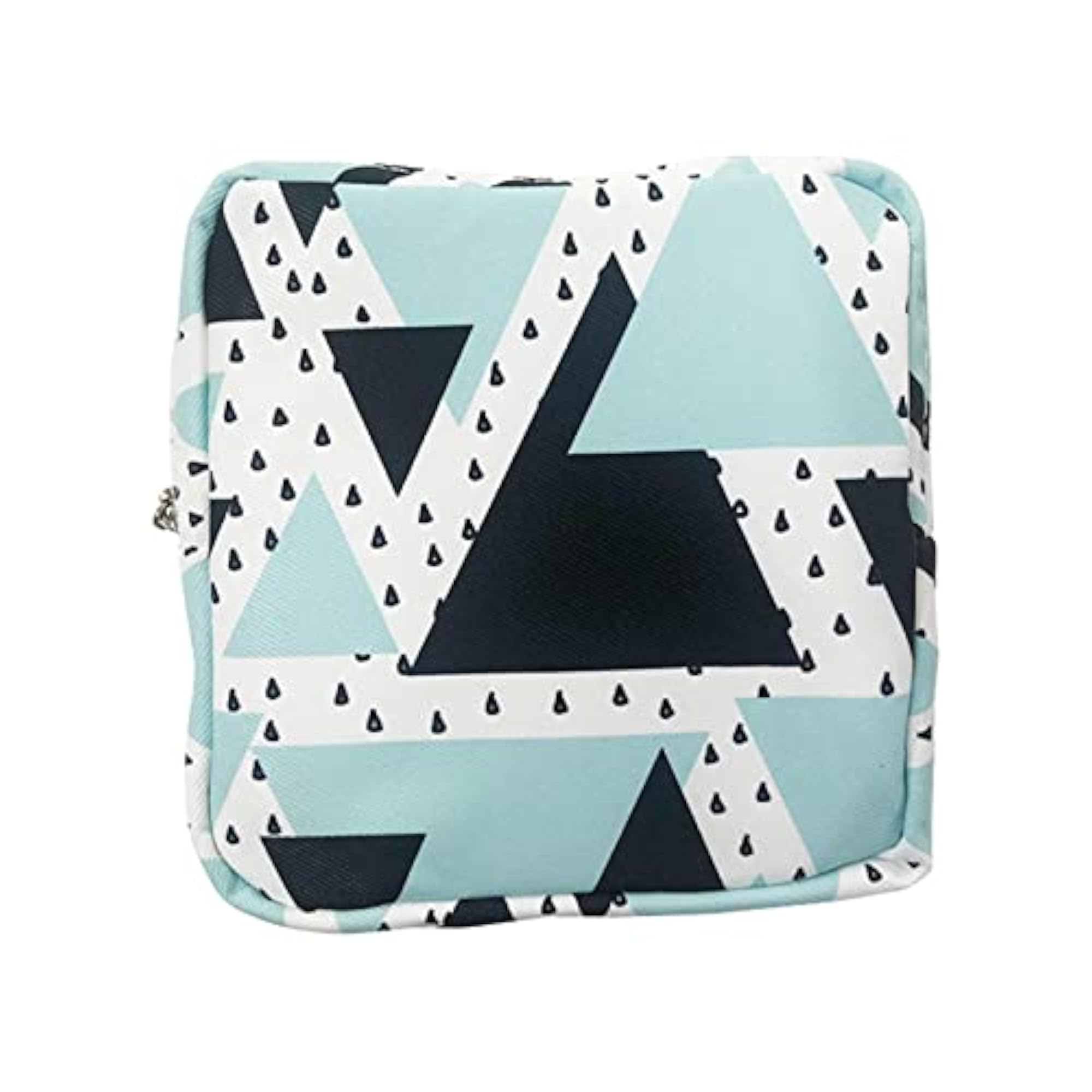 Washable Sanitary Napkin Storage Bag, Green Black Triangle