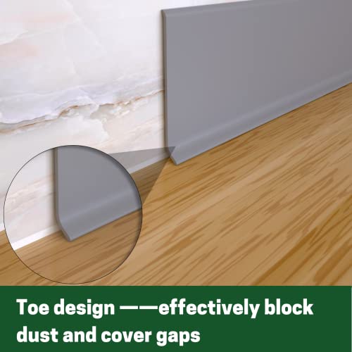 GAMZAU Flexible Baseboard Molding Trim, 4 Inch X 40 Feet Peel And Stick Vinyl