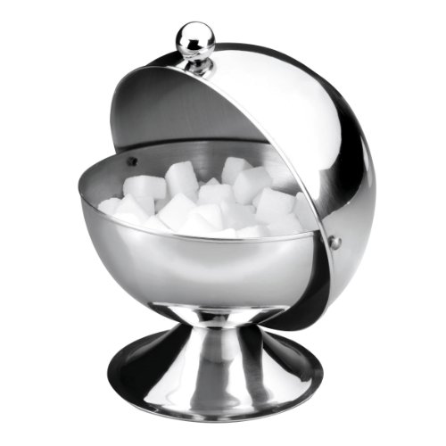 LACOR acier 63304–sucrier-kügelförmig, diamètre: 14 cm - 600 ML, Argenté