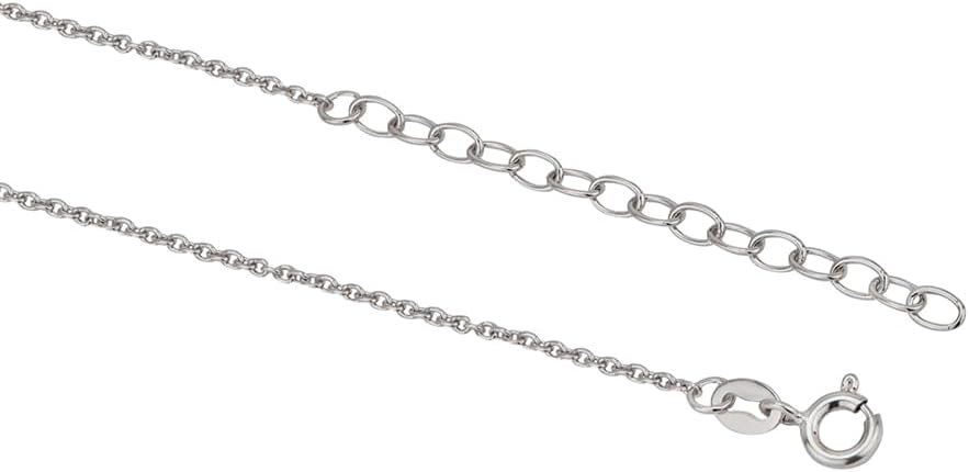 Vanbelle Sterling Silver Jewelry - Rhodium Plated with 925 Stamp - Mother & Daughter's Love Slanted Heart Pendant Necklace for New Mum Gifts - 16.5" long + 2" Extender