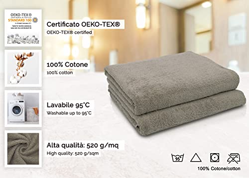 ZOLLNER 2 teli bagno 100% cotone, 100x150 cm