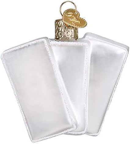 Miniatura 6 de Old World Adorno de cristal soplado de Navidad con gancho en S y caja de regalo, colección de juguetes y pasatiempos (Dominos, 44146)