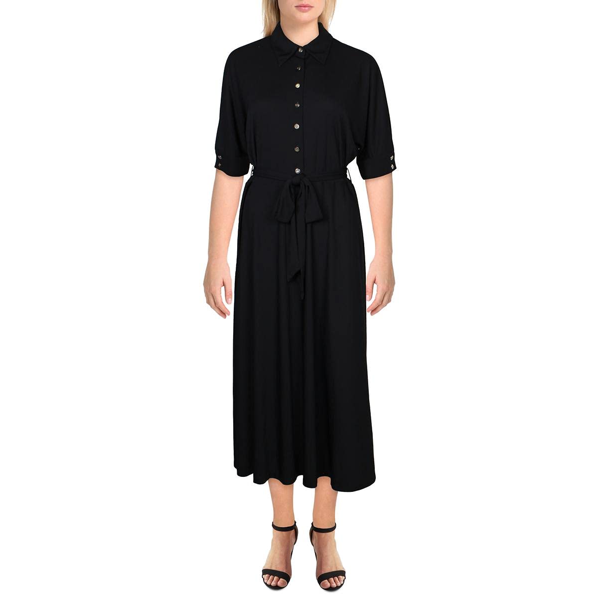 LAUREN RALPH LAUREN Belted Jersey Shirtdress