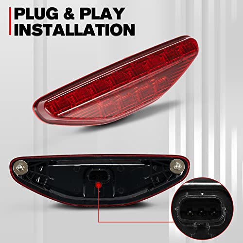 Haka Tough Led Tail Light For Honda Trx 450 R Er 2006-2014, Atv Rear Brake Stop Light Tail Lamp Assembly Accessories, Waterproof, Red, 1Pc #TOP4