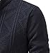 Men's Thick Casual Warm Full Zip Stylish Sweater Stand Collar Lined Fall Winter Sweater Knit Comfort Baggy Sweaters (Dark Grey,3X-Large)