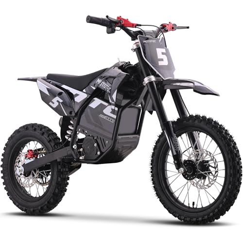 MotoTec 60v 2000w Pro Electric Dirt Bike Lithium Grey