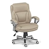 Taupe Faux Leather Petite Low Height Computer Chair - NBF Signature Series Status Collection