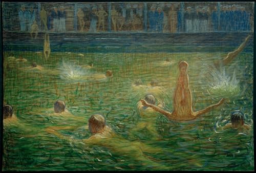 Affiches et gravures Kaltes Bad d'Eugène Jansson peinture sur toile moderne salon 60x90cm