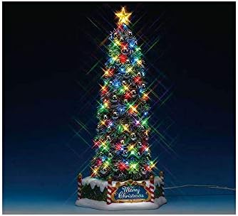 Lemax Village Sights & Sounds: New Majestic Christmas Tree, Resin, Gold
