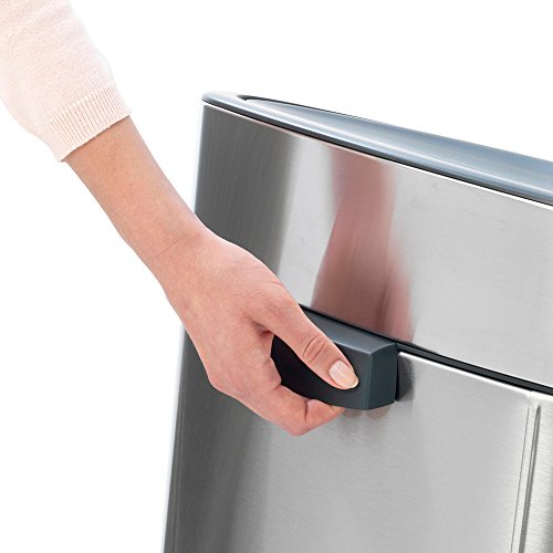 Brabantia Press-Top Kitchen Trash Can with Flat Back | White | 10.6 Gallon / 40L | Home Trash Can with Soft-Touch Stay-Open Lid & Removable Inner Bucket | Fits Flat Against Walls | + Trash Bags by Brabantia - Image 4