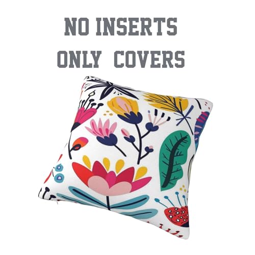Housse coussin dessin animé 60x60 pour rénover un canapé usé avec style fleurs - 8