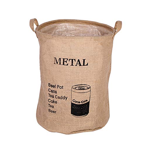 Buy Natural Jute Recycling Bin Bag, Waste Bin Bags Basket for Home