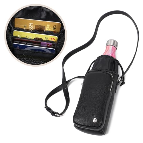 INICAT Leather Water Bottle Holder with Strap Water Bottle Carrier Bag for 32oz Tumbler Insulated4