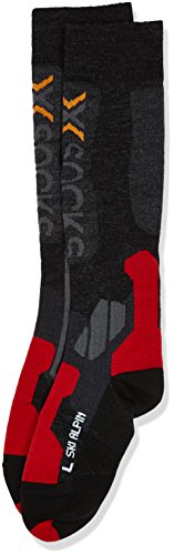X-Socks Ski Alpin, Uomo, Antracite/Rosso, 42/44