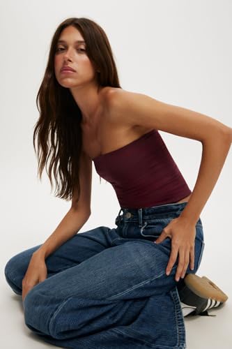 Image of SIGHTBOMB Seamless Double Layer Ultra Ultra Soft Bandeau SOFTLINE Cuddle Off Shoulder Tops for Women Tshirt