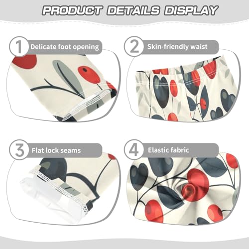 Toddler Girls Leggings Printed Yoga Pants Leggings Black Red Heart for Kids3