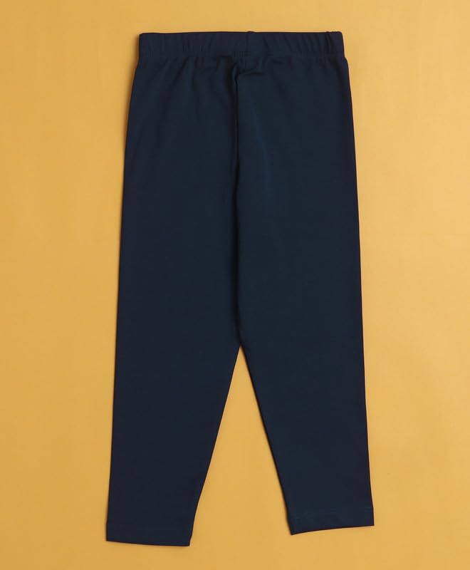 BUMZEE Leggings da ragazza in cotone, vestibilità regolare, confezione da 2