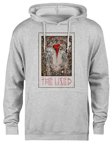 Pull à capuche gris unisexe The Used - Sweat-shirt original en coton confortable